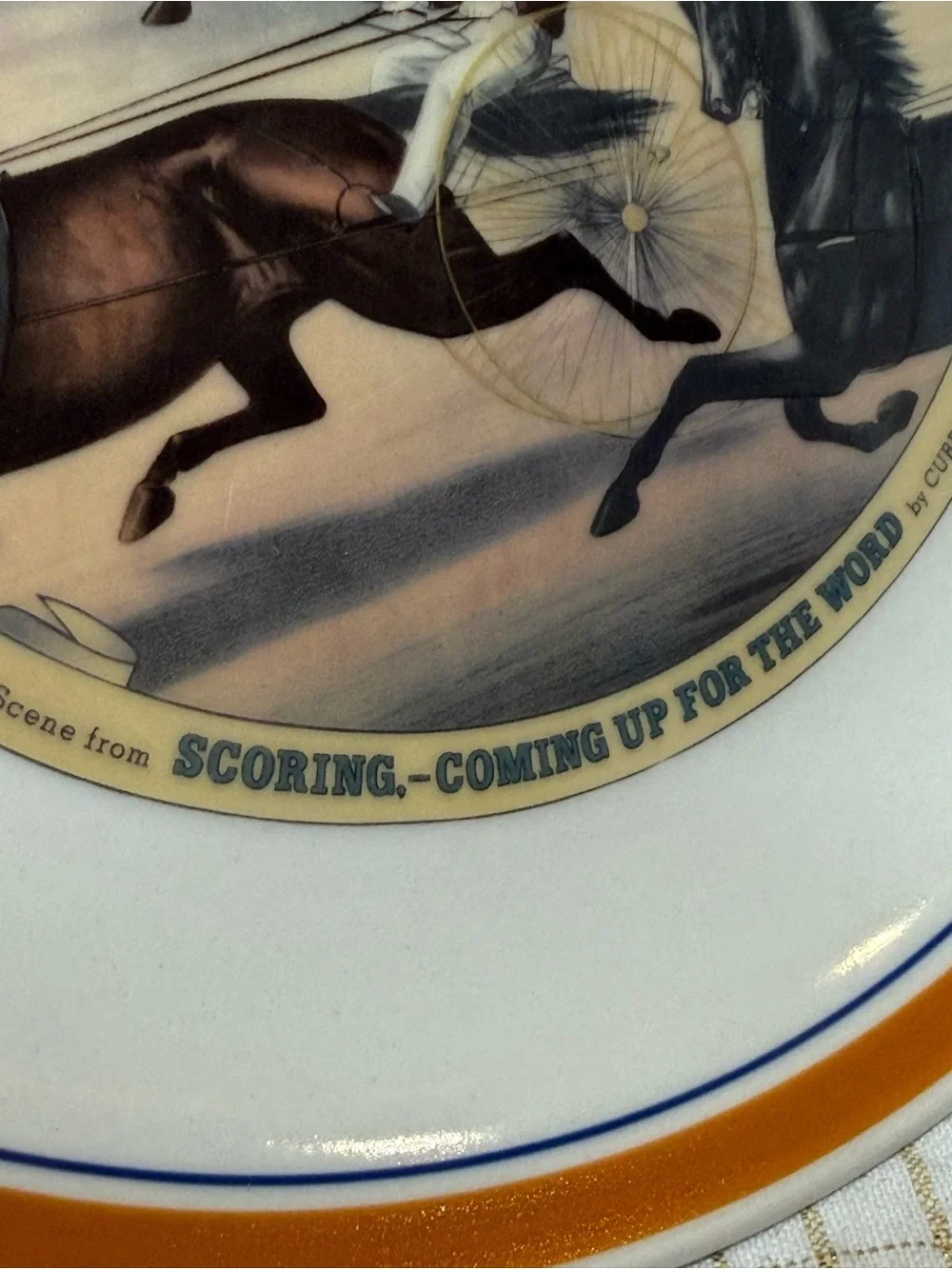 Vintage currier & Ives equestrian plate
